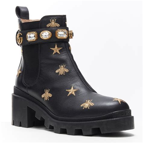 gucci boots woth bees|gucci bee platform sneakers.